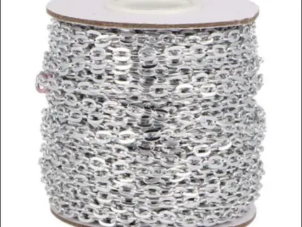 Łańcuszek aluminiowy SREBRNY 5,6x3,6 mm z metra