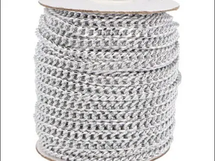 Łańcuszek aluminiowy SREBRNY 5,8x7,5mm z metra