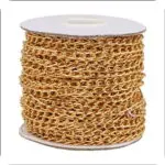 Łańcuszek aluminiowy ZŁOTY 4x7mm z metra