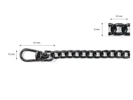 Metalowy ŁAŃCUSZEK do torebki 100cm