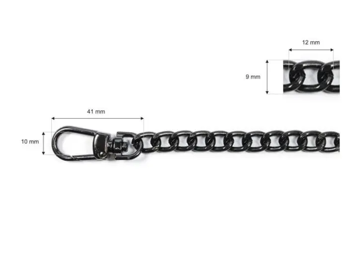Metalowy ŁAŃCUSZEK do torebki 100cm