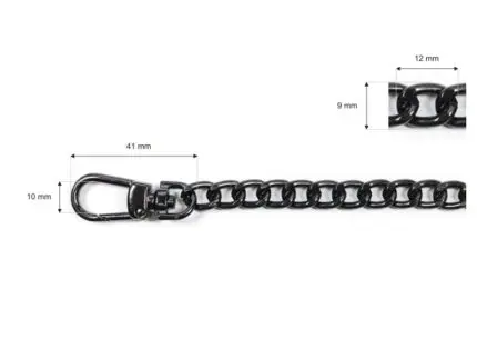 Metalowy ŁAŃCUSZEK do torebki 120cm