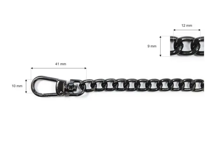 Metalowy ŁAŃCUSZEK do torebki 120cm