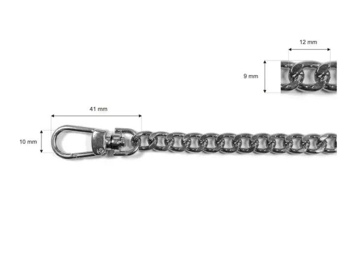Metalowy ŁAŃCUSZEK do torebki 120cm