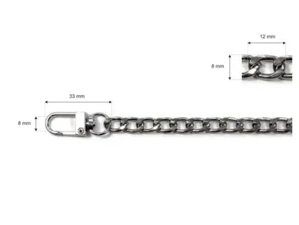 Metalowy ŁAŃCUSZEK do torebki 40cm