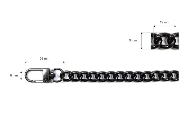 Metalowy ŁAŃCUSZEK do torebki 40cm