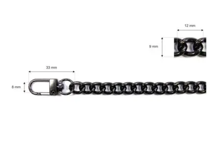 Metalowy ŁAŃCUSZEK do torebki 60cm
