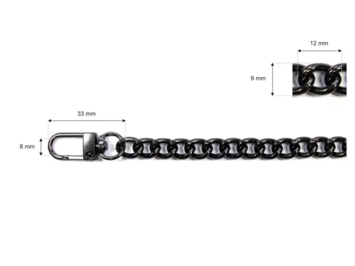 Metalowy ŁAŃCUSZEK do torebki 60cm