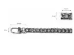 Metalowy ŁAŃCUSZEK do torebki 60cm