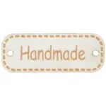 Metka HANDMADE 40mm (kol.101-ecru)