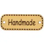 Metka HANDMADE 40mm (kol.119-beż)