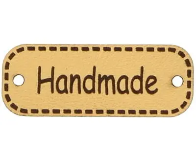 Metka HANDMADE 40mm (kol.119-beż)