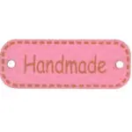 Metka HANDMADE 40mm (kol.141-róż)