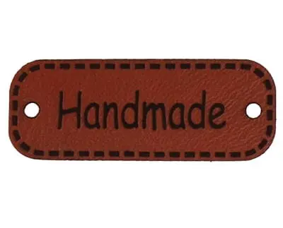 Metka HANDMADE 40mm (kol.299-c.brąz)