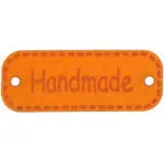 Metka HANDMADE 40mm (kol.846-pomarańcz)