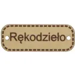 Metka RĘKODZIEŁO 40mm (kol.277-beż)