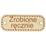 Metka ZROBIONE RĘCZNIE 40mm (kol.117-jasny beż)