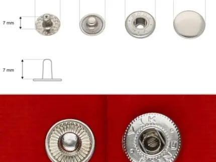 Napy metalowe Alfa 12,5mm (10szt)