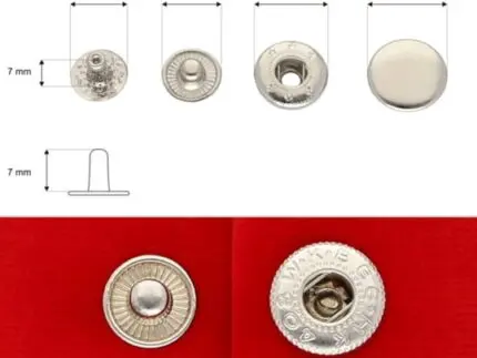 Napy metalowe Alfa 15mm (10szt)