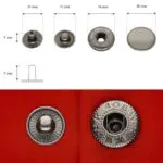 Napy metalowe Alfa 15mm (10szt)