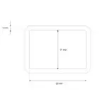 Ramki metalowe 20x17x4mm srebrne