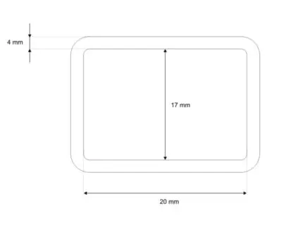 Ramki metalowe 20x17x4mm srebrne