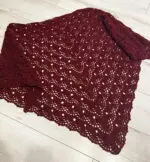 Ręcznie Robiona CHUSTA Bordowa