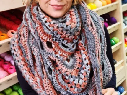 Ręcznie Robiona CHUSTA XXL (B)