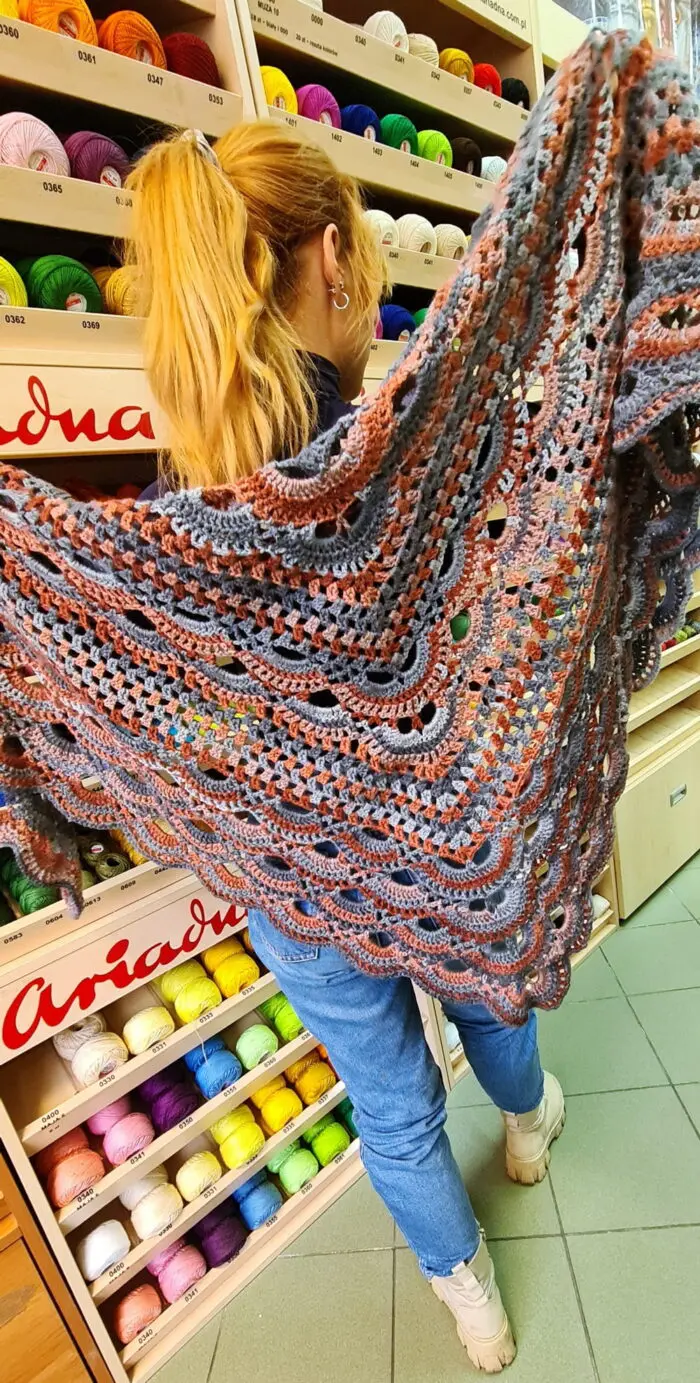 Ręcznie Robiona CHUSTA XXL (B)