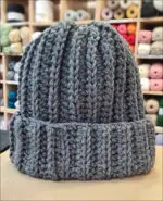 Ręcznie Robiona Czapka SZARA