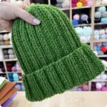 Ręcznie Robiona Czapka ZIELONA