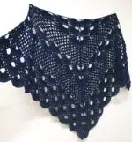 Ręcznie Robiona Granatowa CHUSTA XXL