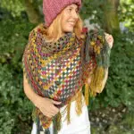 Ręcznie Robiona Jesienna CHUSTA XXL