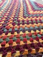 Ręcznie Robiona Kolorowa Chusta z Frędzlami