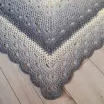 Ręcznie Robiona Szara CHUSTA XXL (1)