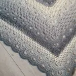 Ręcznie Robiona Szara CHUSTA XXL (1)