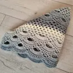 Ręcznie Robiona Szara CHUSTA XXL (1)