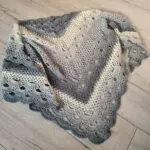 Ręcznie Robiona Szara CHUSTA XXL (1)