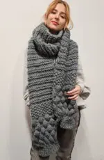 Ręcznie Robiony Gruby Szal