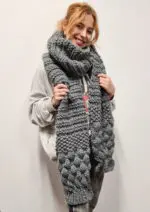 Ręcznie Robiony Gruby Szal