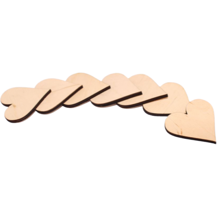 Serce drewniane od 5 do 15cm