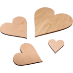 Serce drewniane od 5 do 15cm