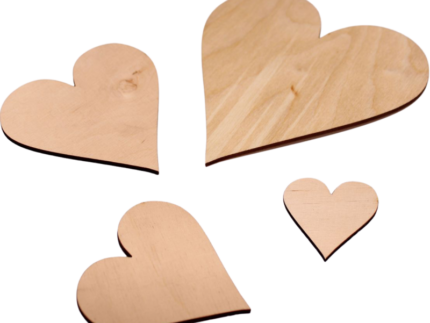 Serce drewniane od 5 do 15cm