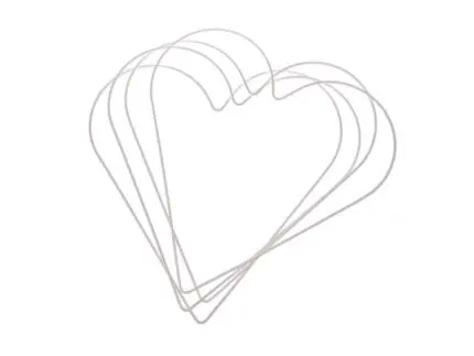 Serce z drutu BIAŁE od 20 do 40cm