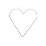 Serce z drutu BIAŁE od 20 do 40cm