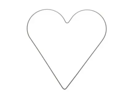 Serce z drutu BIAŁE od 20 do 40cm