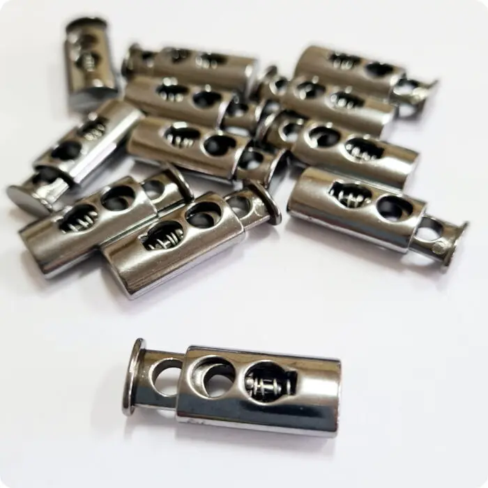 Stopery do sznurka METALOWE podwójne 4,5mm