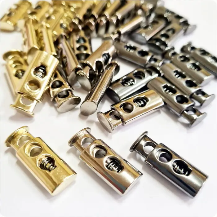 Stopery do sznurka METALOWE podwójne 4,5mm