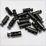 Stopery do sznurka METALOWE podwójne czarne 3mm