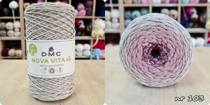 Sznurek bawełniany DMC Nova Vita OMBRE 2,5/3mm (200m)